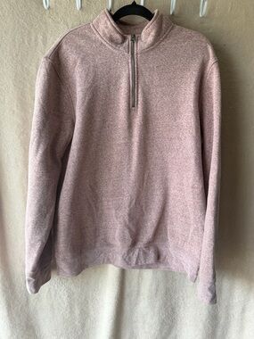 Sonoma Men's Half-Zip Sweater in Dusty Rose